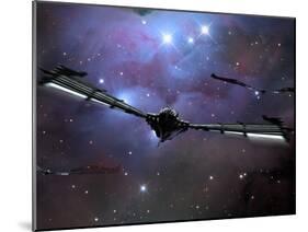 Xeelee Nightfighters, Inspired by the Novels of Stephen Baxter-Stocktrek Images-Mounted Photographic Print