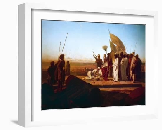 Xerxes at Hellespont-Jean Adrien Guignet-Framed Giclee Print