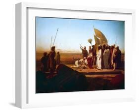 Xerxes at Hellespont-Jean Adrien Guignet-Framed Giclee Print