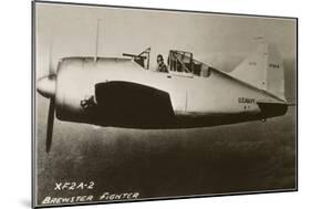 XF2A-2 Brewster Navy Fighter Plane-null-Mounted Art Print