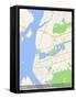 Xiamen, China Map-null-Framed Stretched Canvas