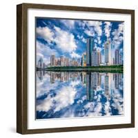 Xiamen, China Skyline on Yundang Lake-Sean Pavone-Framed Photographic Print