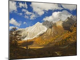 Xiaruoduojio Mountain, Yading Nature Reserve, Sichuan Province, China, Asia-Jochen Schlenker-Mounted Photographic Print