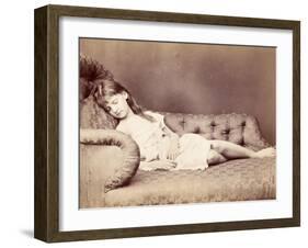 Xie Sleeping, 1874-Lewis Carroll-Framed Giclee Print