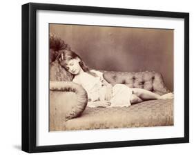 Xie Sleeping, 1874-Lewis Carroll-Framed Giclee Print