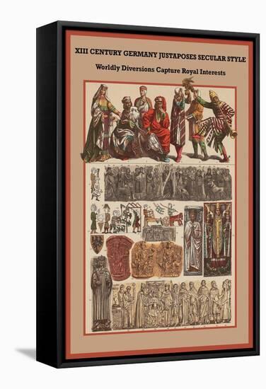 Xii Century, Germany Secular Style - Diversions Capture Royal Interests-Friedrich Hottenroth-Framed Stretched Canvas