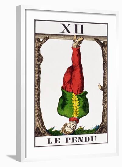 Xii the Hanged Man, Seven Tarot Cards from Different Packs-null-Framed Giclee Print
