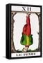 Xii the Hanged Man, Seven Tarot Cards from Different Packs-null-Framed Stretched Canvas