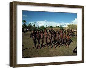 Xingu Dance, Brazil, South America-Claire Leimbach-Framed Photographic Print