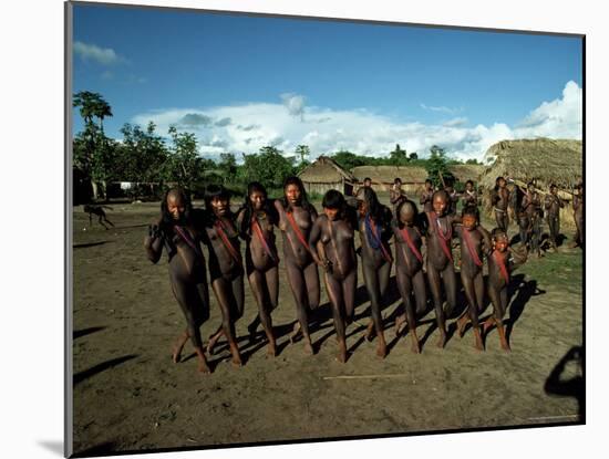 Xingu Dance, Brazil, South America-Claire Leimbach-Mounted Photographic Print