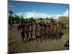 Xingu Dance, Brazil, South America-Claire Leimbach-Mounted Photographic Print