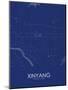Xinyang, China Blue Map-null-Mounted Poster
