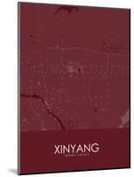 Xinyang, China Red Map-null-Mounted Poster