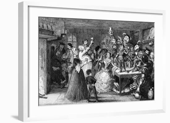 Xit, Now Sir Narcissus Le Grand, Entertaining His Friends on His Wedding Day, 1840-George Cruikshank-Framed Giclee Print