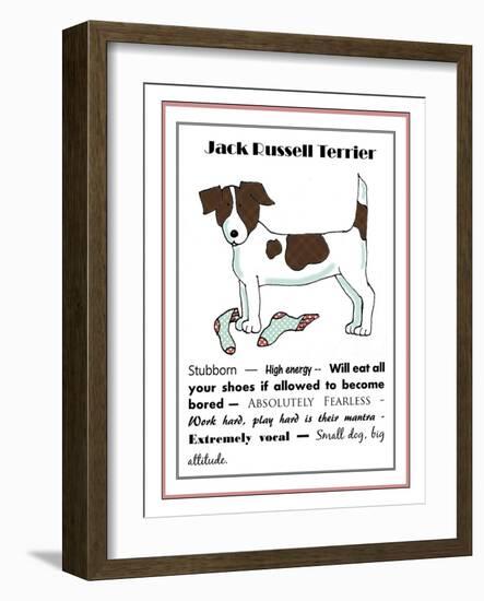 XL Jack Russell-Jennifer Zsolt-Framed Giclee Print