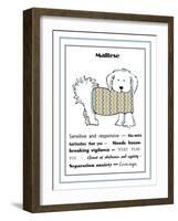 XL Maltese-Jennifer Zsolt-Framed Giclee Print