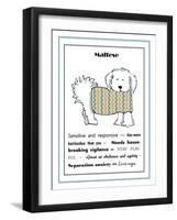 XL Maltese-Jennifer Zsolt-Framed Giclee Print