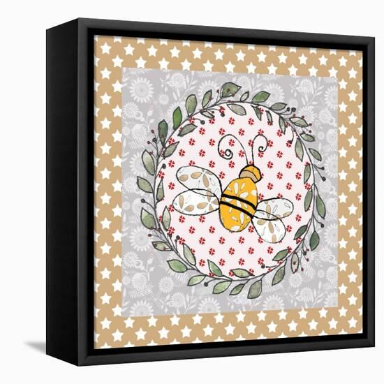 Xmas Bee-Effie Zafiropoulou-Framed Stretched Canvas