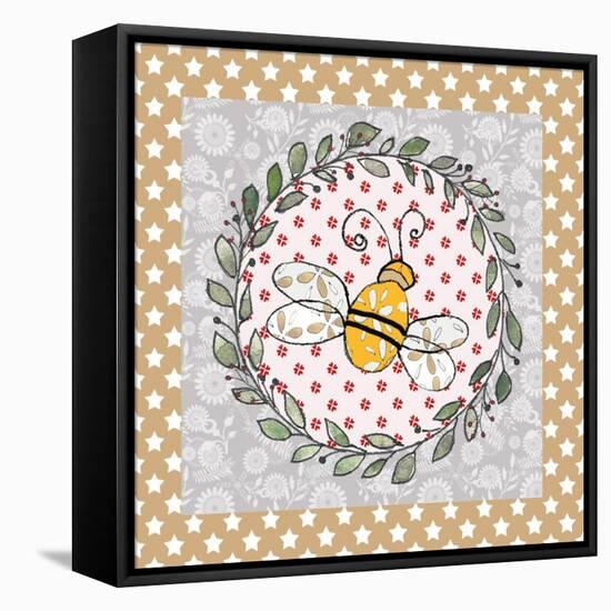 Xmas Bee-Effie Zafiropoulou-Framed Stretched Canvas