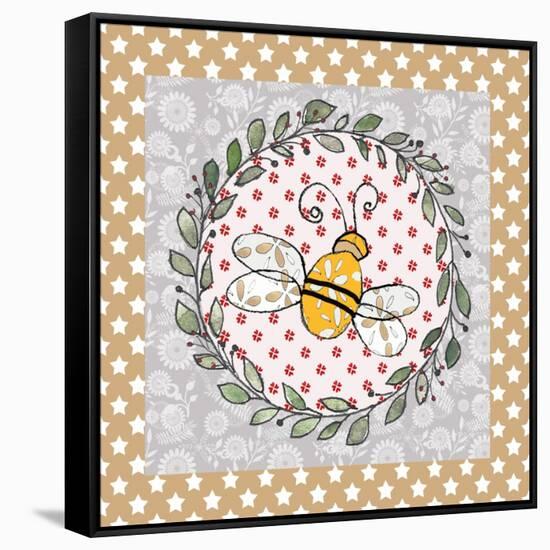 Xmas Bee-Effie Zafiropoulou-Framed Stretched Canvas