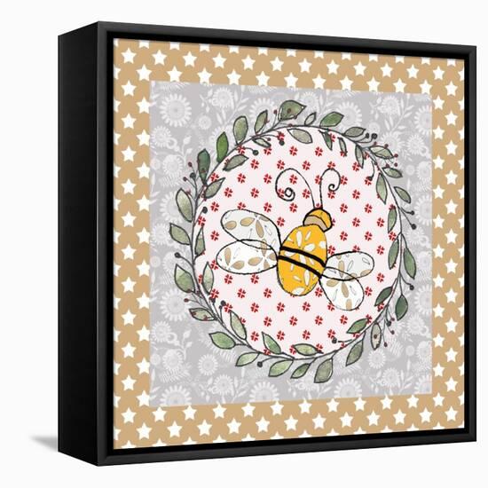 Xmas Bee-Effie Zafiropoulou-Framed Stretched Canvas