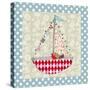 Xmas Boat-Effie Zafiropoulou-Stretched Canvas