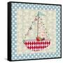 Xmas Boat-Effie Zafiropoulou-Framed Stretched Canvas