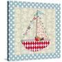 Xmas Boat-Effie Zafiropoulou-Stretched Canvas