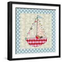 Xmas Boat-Effie Zafiropoulou-Framed Giclee Print