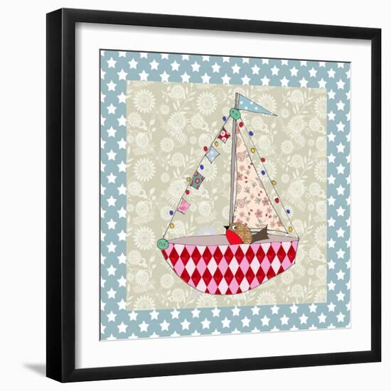 Xmas Boat-Effie Zafiropoulou-Framed Giclee Print