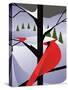 Xmas Cardinals-Marie Sansone-Stretched Canvas