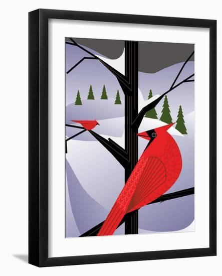 Xmas Cardinals-Marie Sansone-Framed Giclee Print