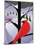 Xmas Cardinals-Marie Sansone-Mounted Giclee Print