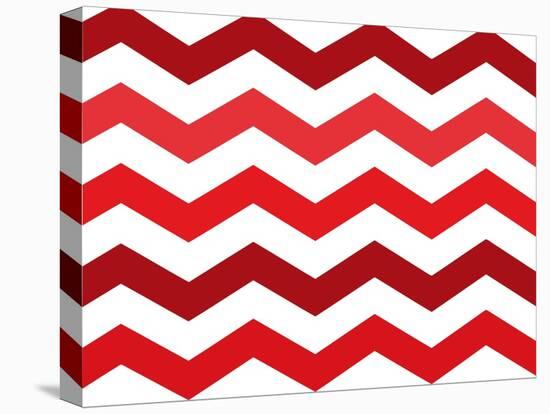 Xmas Chevron 2-Color Bakery-Stretched Canvas