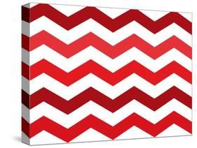 Xmas Chevron 2-Color Bakery-Stretched Canvas