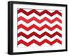 Xmas Chevron 2-Color Bakery-Framed Giclee Print