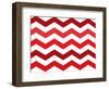 Xmas Chevron 2-Color Bakery-Framed Giclee Print