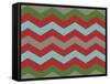 Xmas Chevron 7-Color Bakery-Framed Stretched Canvas