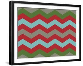 Xmas Chevron 7-Color Bakery-Framed Giclee Print