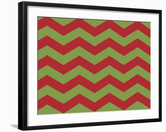 Xmas Chevron 9-Color Bakery-Framed Premium Giclee Print