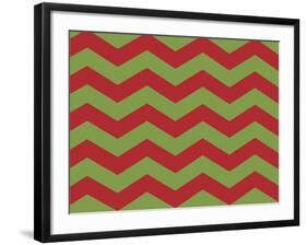 Xmas Chevron 9-Color Bakery-Framed Premium Giclee Print