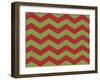 Xmas Chevron 9-Color Bakery-Framed Giclee Print