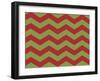 Xmas Chevron 9-Color Bakery-Framed Giclee Print