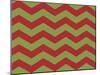 Xmas Chevron 9-Color Bakery-Mounted Giclee Print