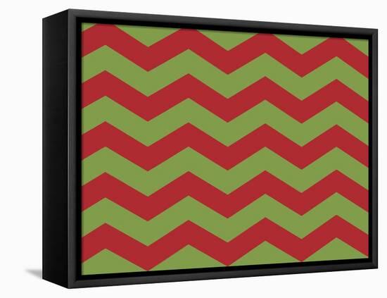 Xmas Chevron 9-Color Bakery-Framed Stretched Canvas