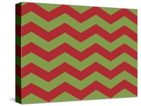 Xmas Chevron 9-Color Bakery-Stretched Canvas