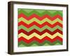 Xmas Chevron-Color Bakery-Framed Giclee Print