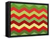 Xmas Chevron-Color Bakery-Framed Stretched Canvas