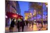 Xmas Decorations on Avenue Des Champs-Elysees with Arc De Triomphe in Background, Paris, France-Neil Farrin-Mounted Photographic Print