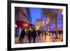 Xmas Decorations on Avenue Des Champs-Elysees with Arc De Triomphe in Background, Paris, France-Neil Farrin-Framed Photographic Print